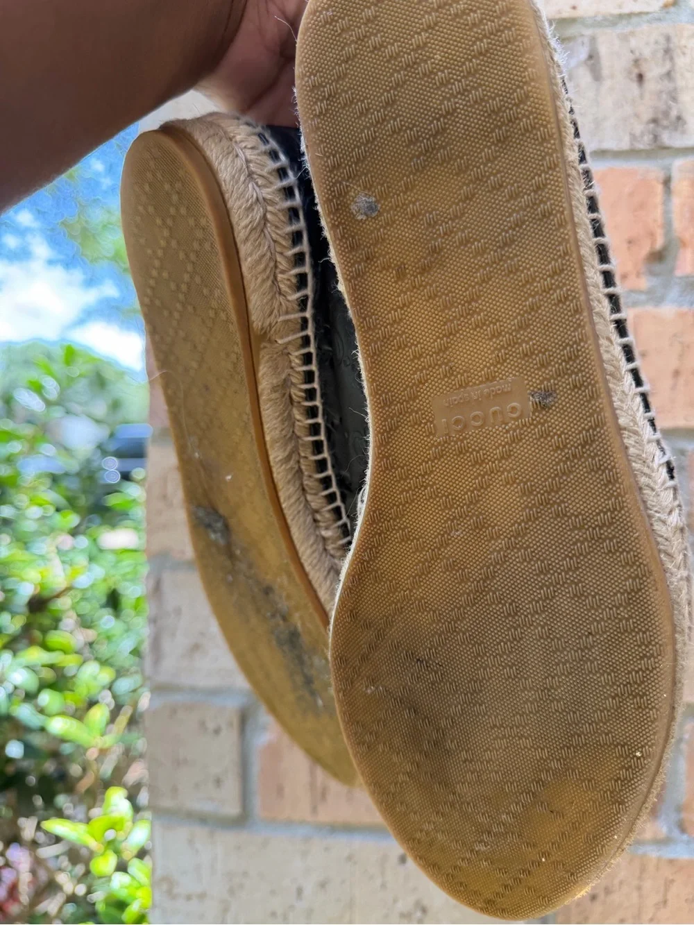 Gucci Black GG Espadrille Flats - Picture 8 of 12